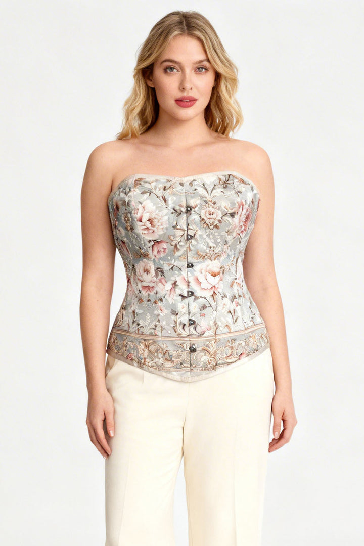 Evelynne Sage Floral Overbust Corset