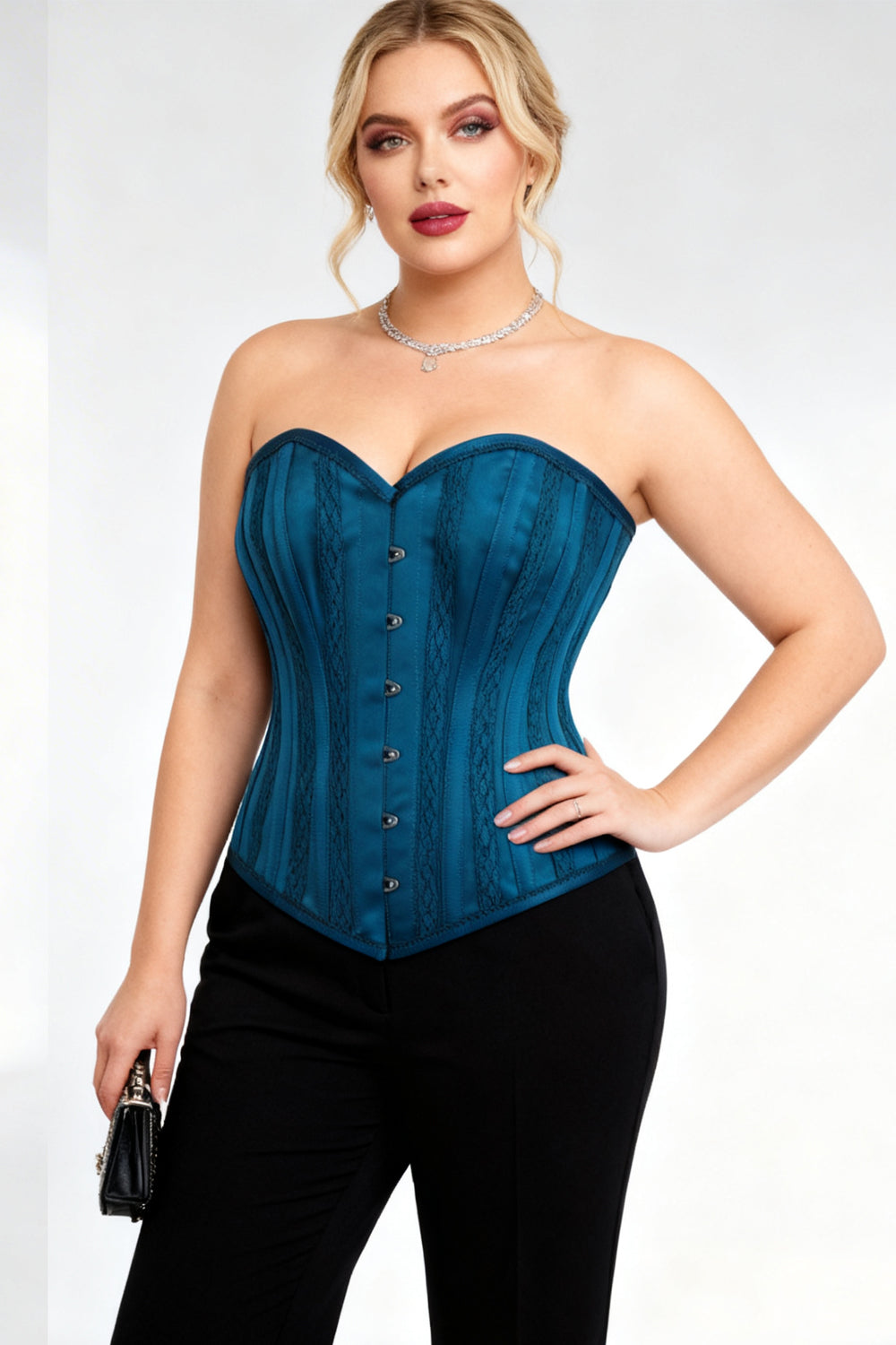 Sapphire Hadlea Duchess Matte Satin Overbust Corset