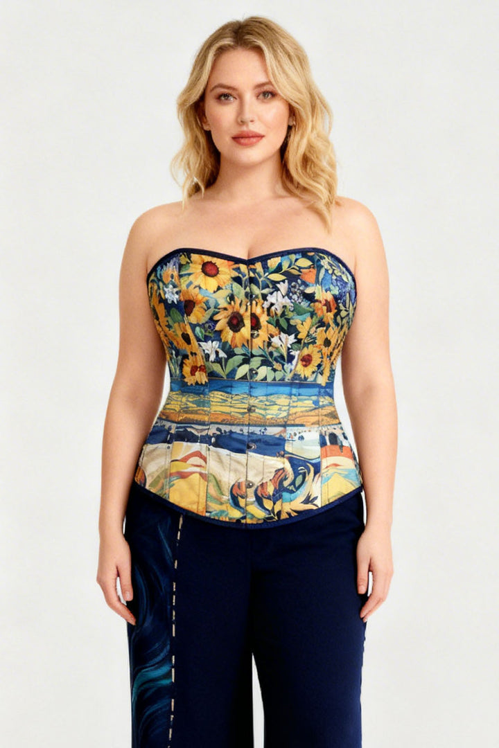 Earletta Sunflower Van Gogh Overbust Corset
