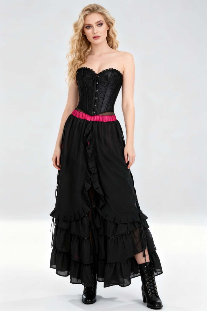 Magenta Akemi Victorian Layered Skirt