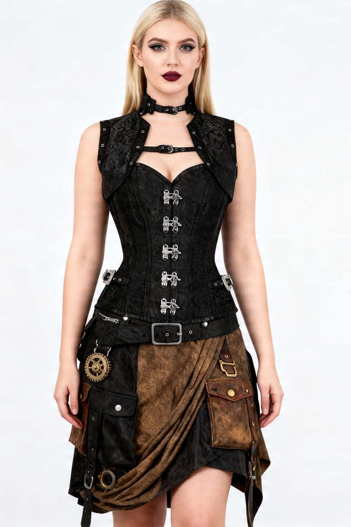Midnight Black Selene Overbust Corset