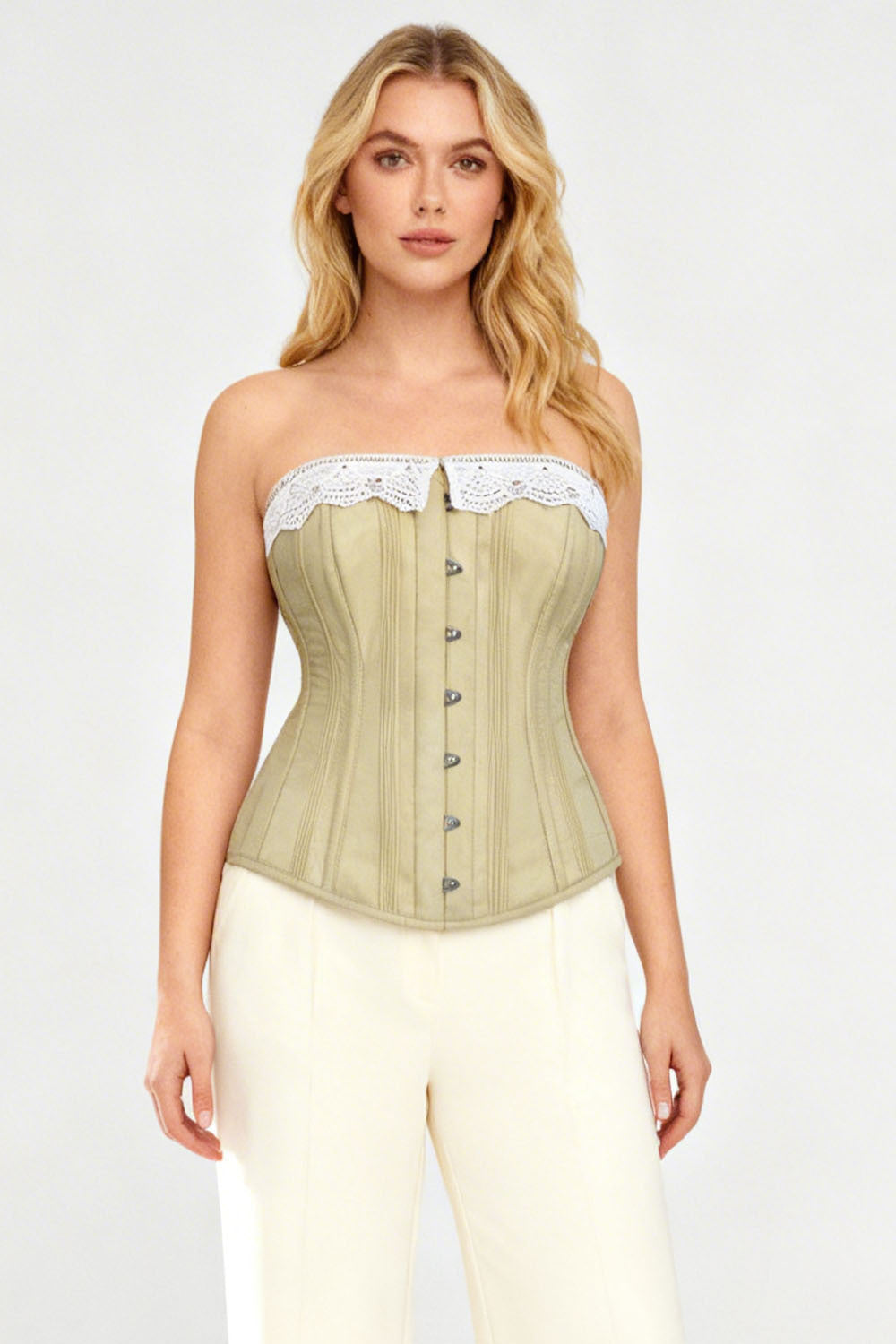 Mustard Deeann Overbust Cotton Corset