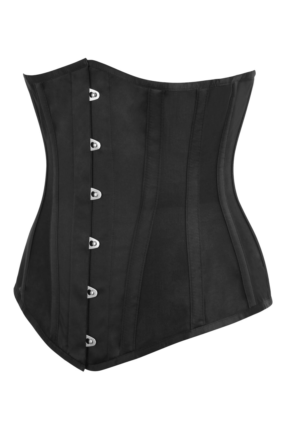 Jolissa Black Satin Longline Underbust Corset