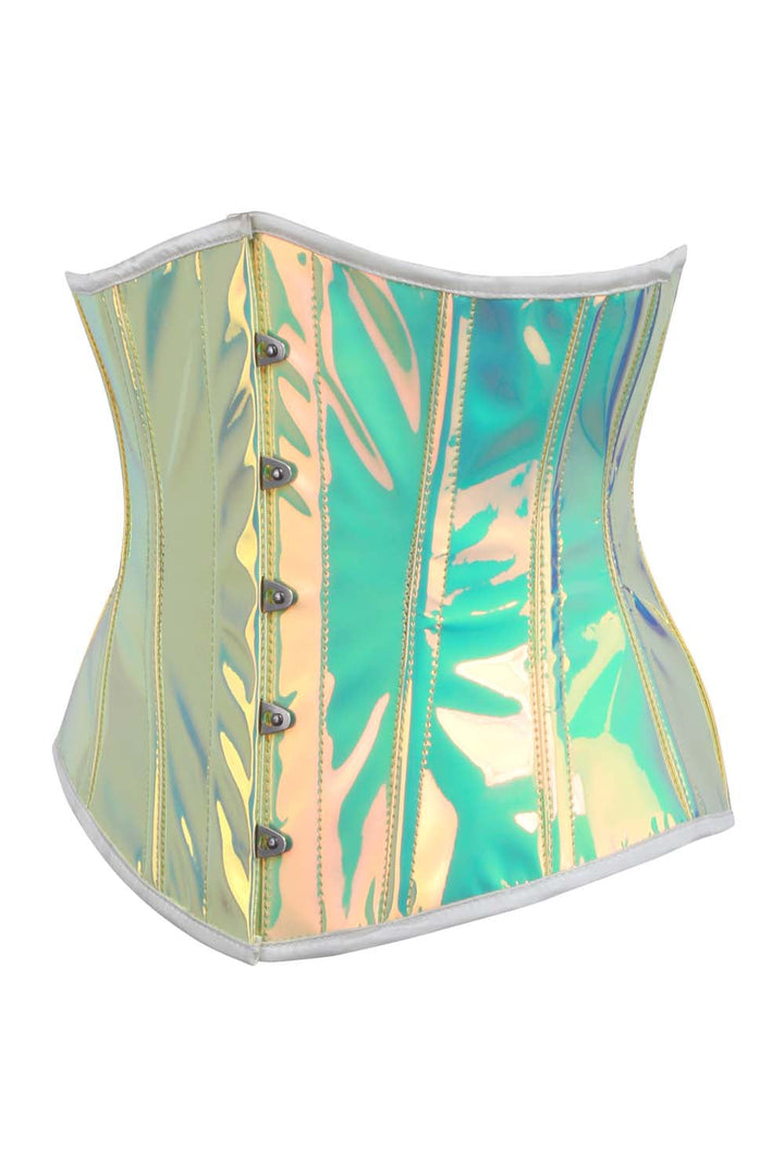 Iridescent Turquoise Hetty Underbust Corset