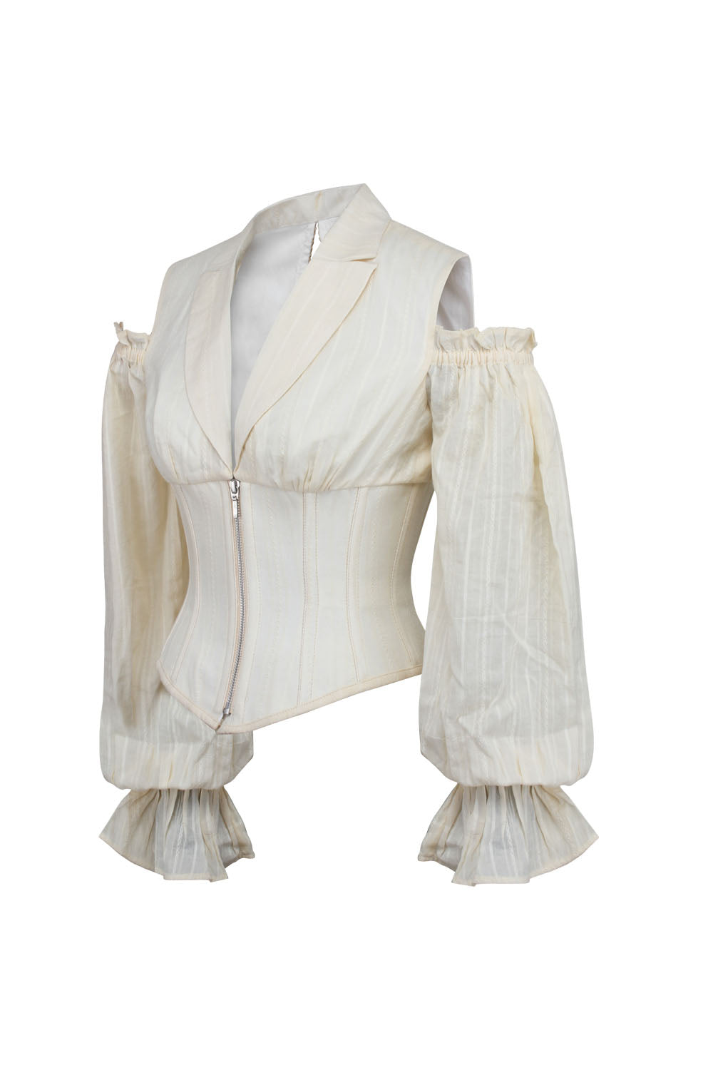 Ivory Ivy Cold Shoulder Underbust Cotton Corset