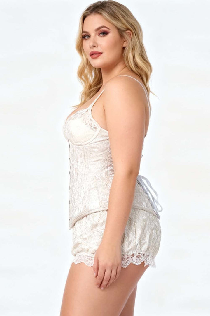 Dannee Ivory Brocade Underbust Waist Training Corset