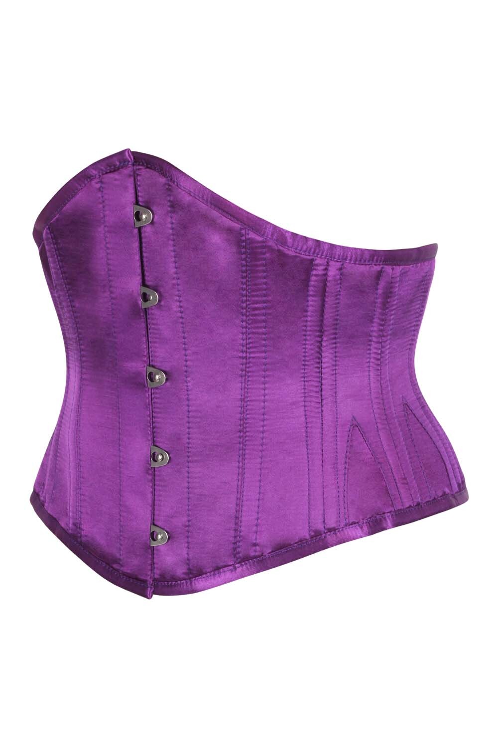 Purple Satin Brianna Waist Training Corset