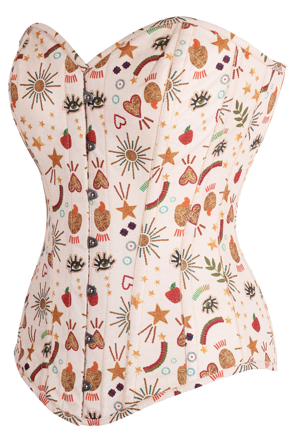 Beige Valerie Botanical Overbust Corset