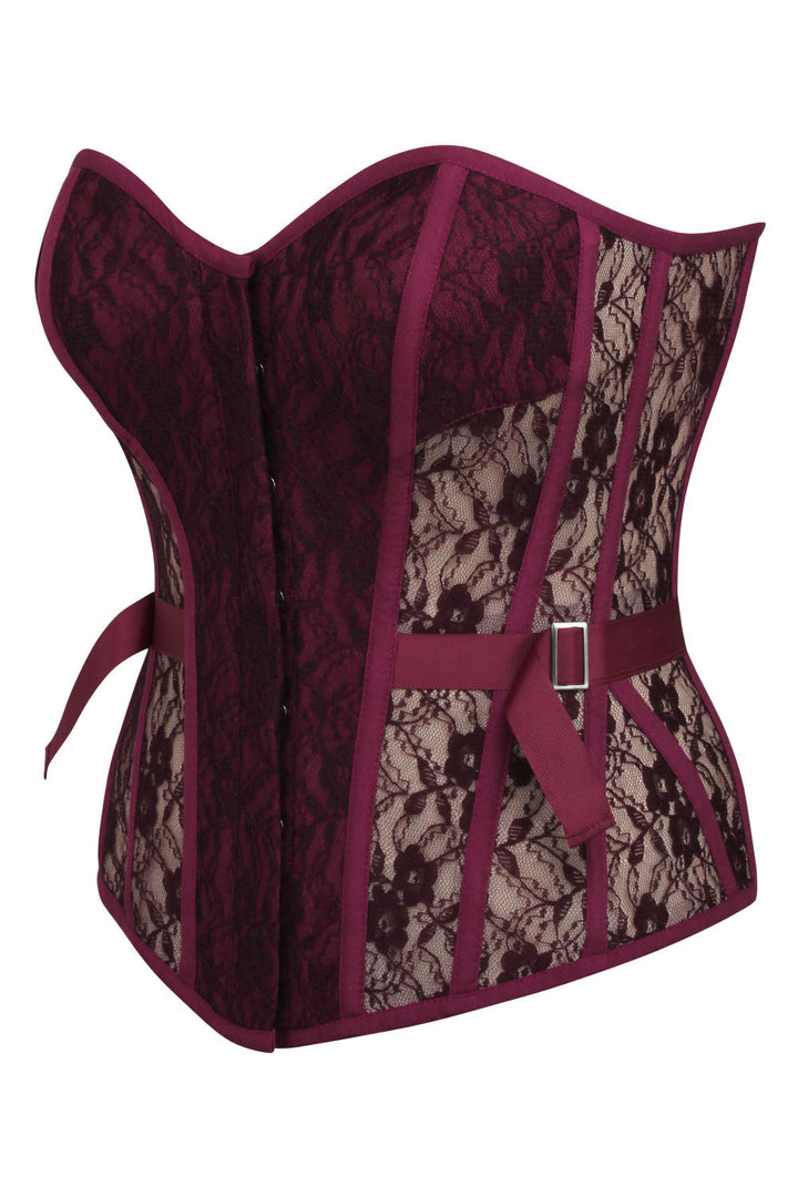 Crushed Violets Hadlea Overbust Corset with Fan Lacing