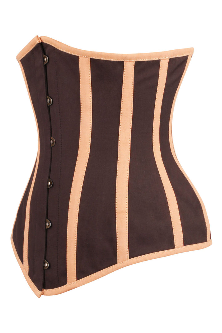 Brown Jolissa Single Layer Longline Underbust Corset