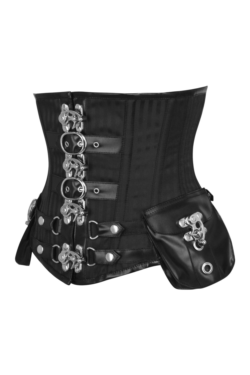 Midnight Black Jodean Steampunk Underbust Corset