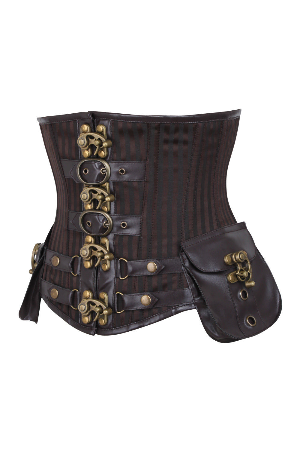 Brown Jodean Steampunk Underbust Corset with Holster
