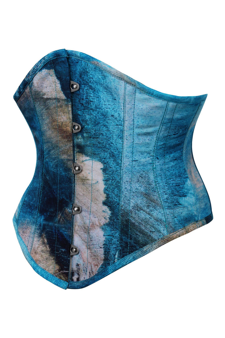 Ocean Mist Delinda Digital Printed Underbust Corset