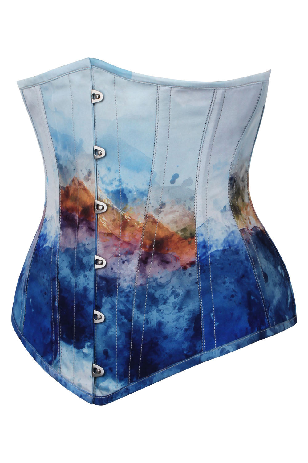 Celestial Watercolor Jolissa Underbust Digital Printed Corset
