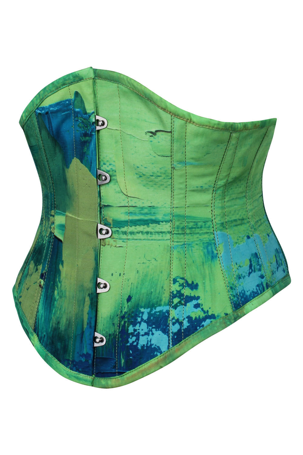 Emerald Ocean Delinda Digital Printed Underbust Corset