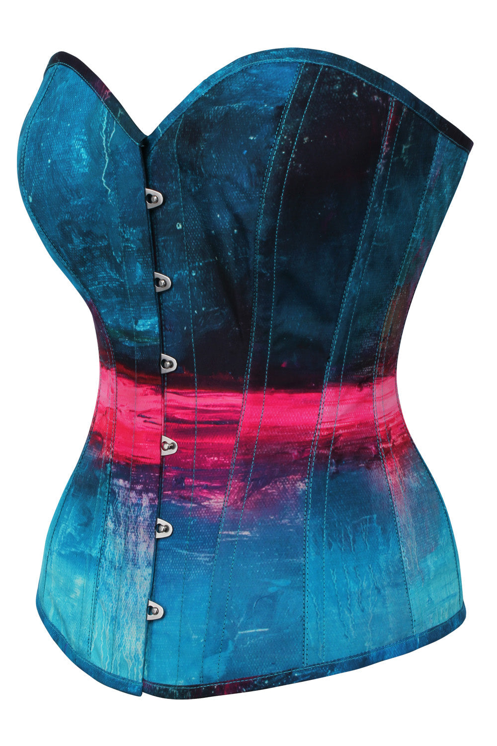 Ocean Aurora Laquita Digital Print Overbust Corset