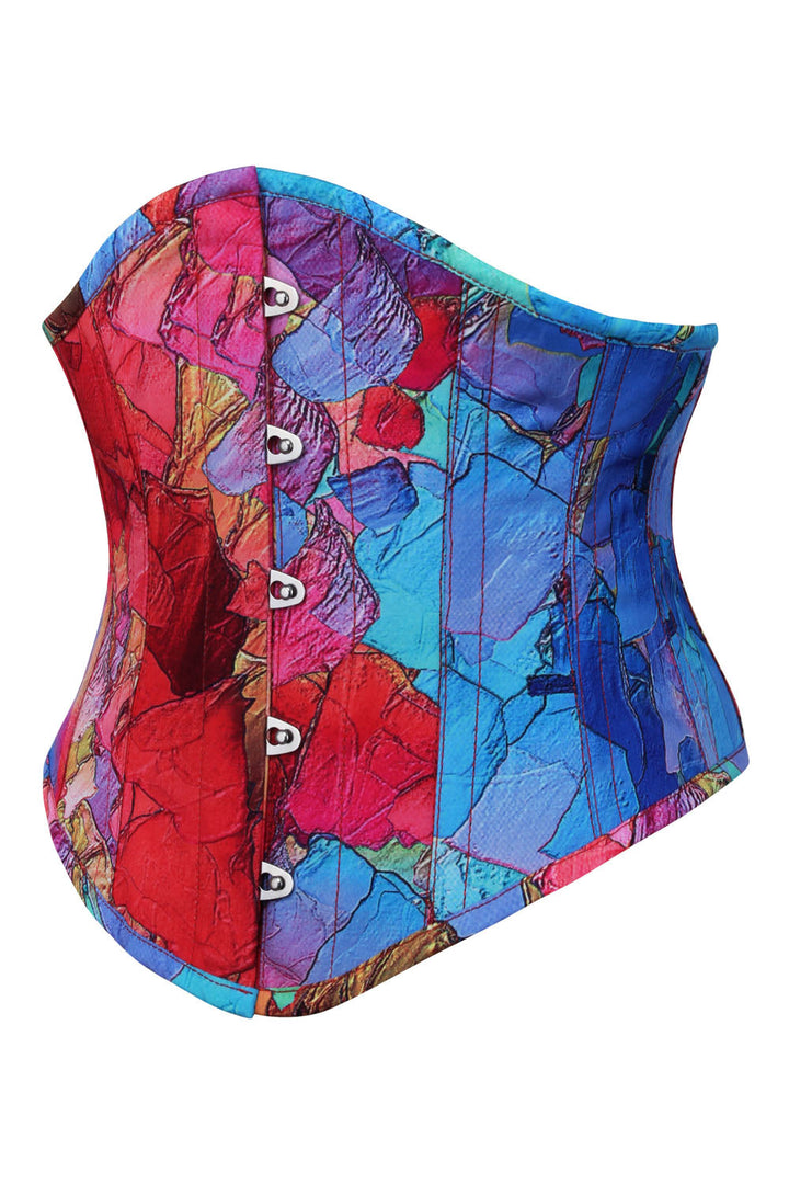 Kaleidoscope Mosaic Delinda Digital Print Underbust Corset