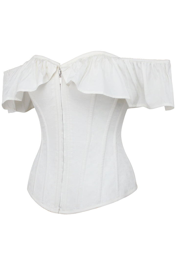 Snow White Joyleen Overbust Off Shoulder Cotton Corset