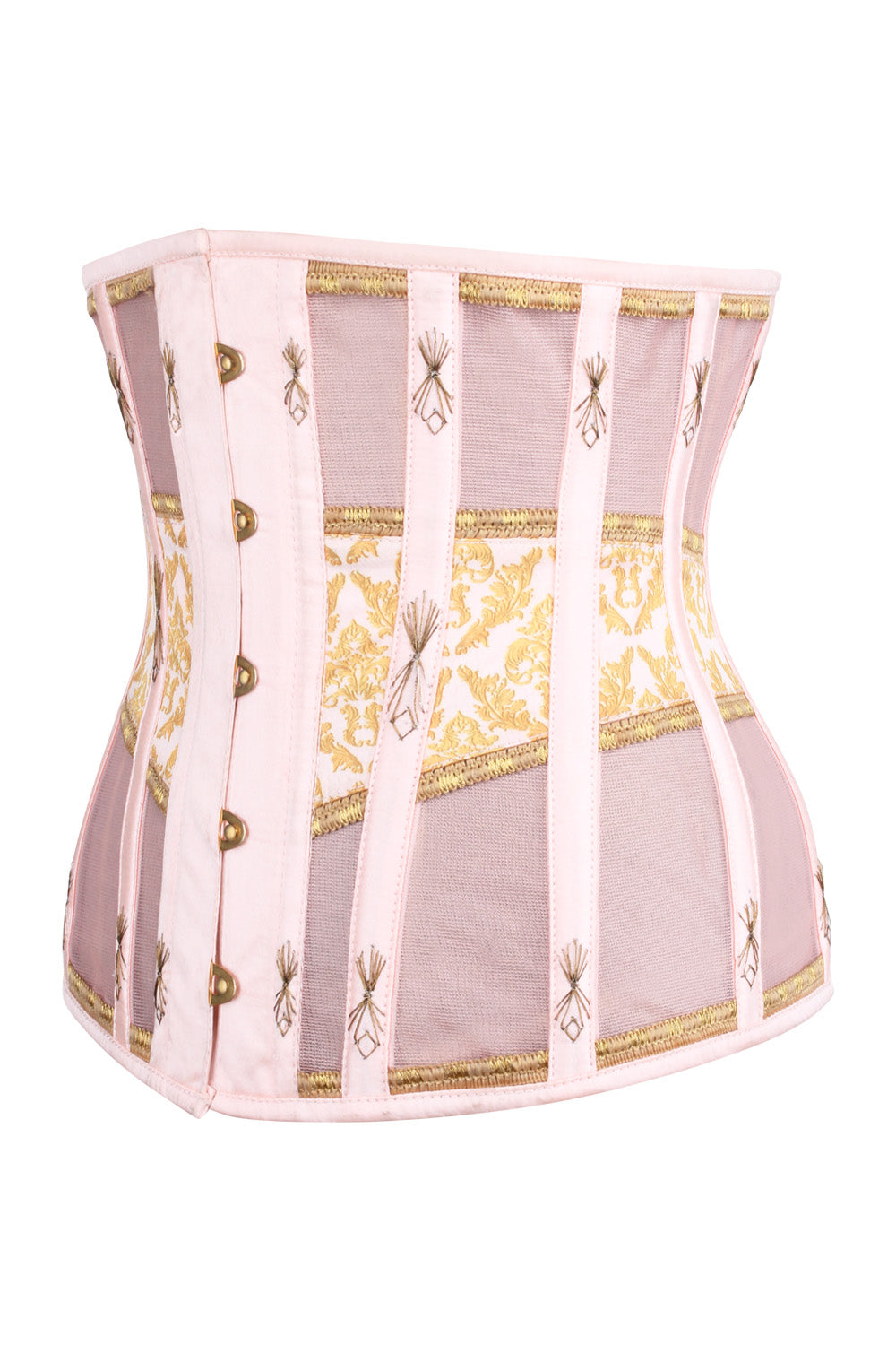 Blush Pink Lateisha Underbust Steel Boned Corset