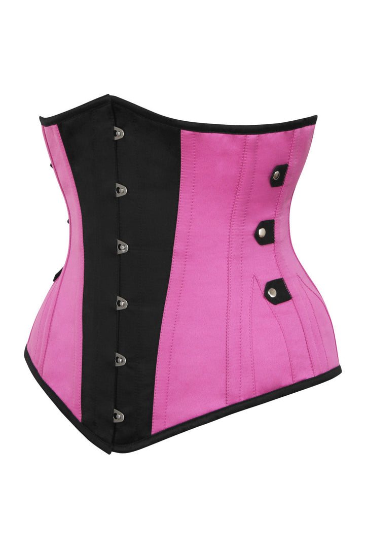 Fuchsia Dannee Underbust Satin Corset