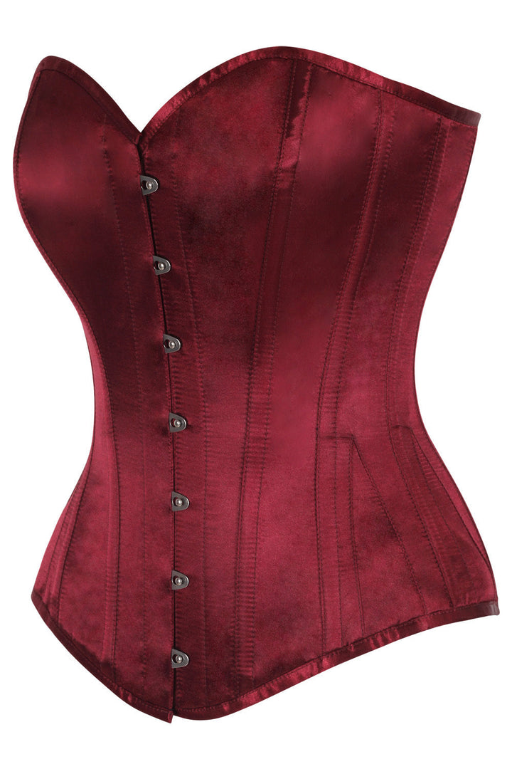 Burgundy Cheray Overbust Steel Boned Corset
