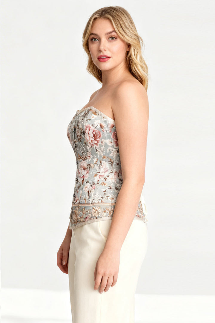 Evelynne Sage Floral Overbust Corset