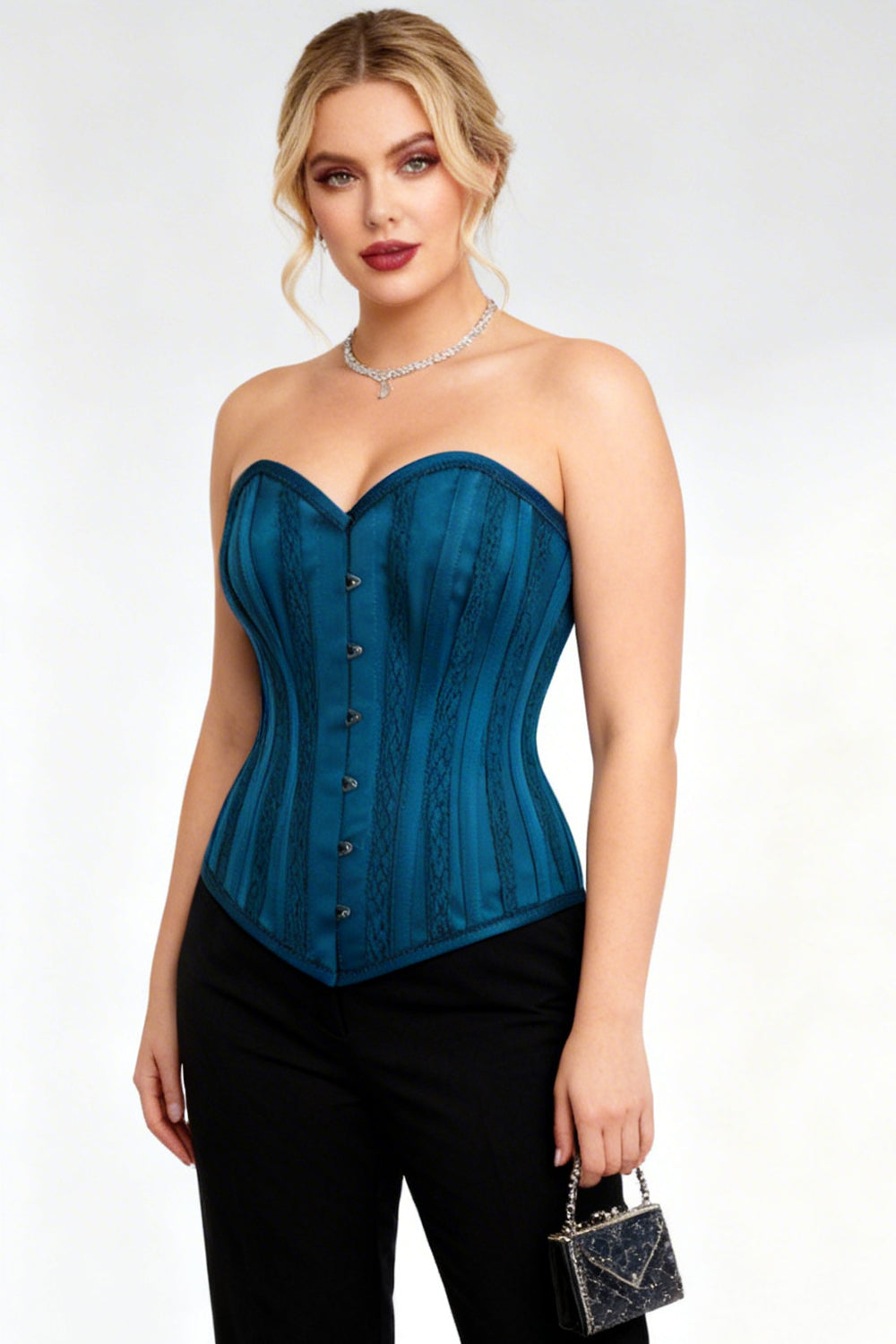 Sapphire Hadlea Duchess Matte Satin Overbust Corset