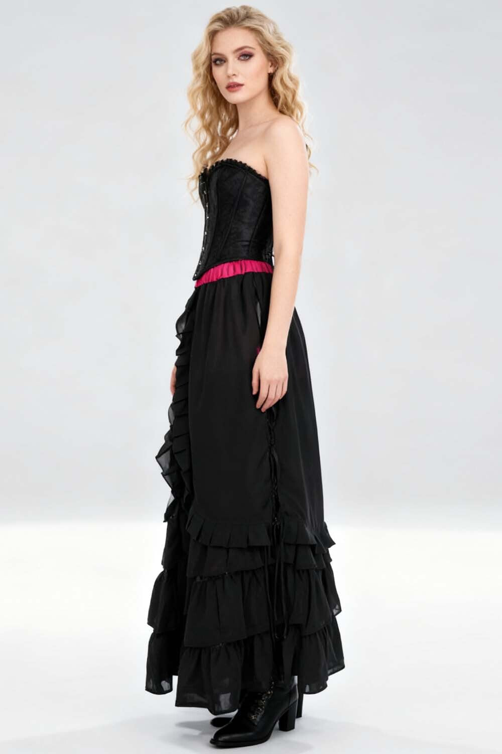 Magenta Akemi Victorian Layered Skirt