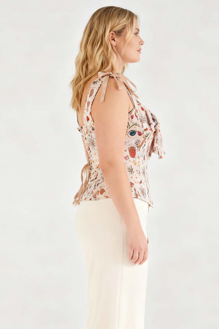 Beige Darnisha Mystical Overbust Corset