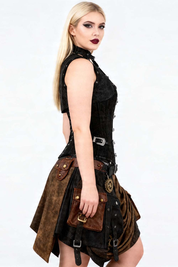 Midnight Black Selene Overbust Corset