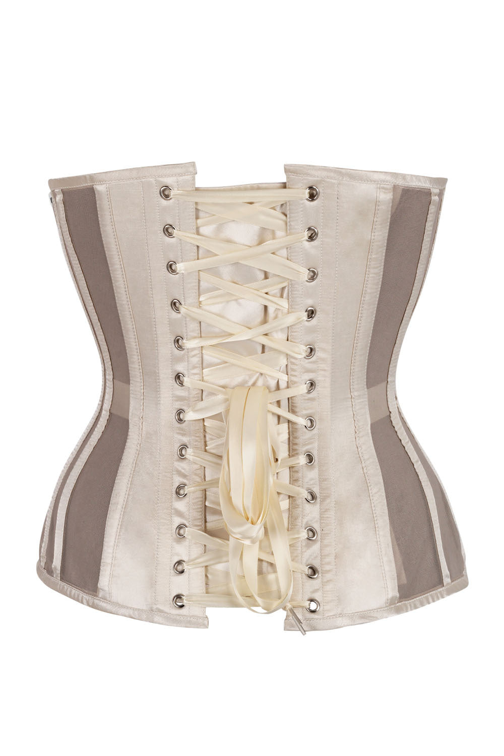 Janaea Nude Mesh Overbust Corset — back view